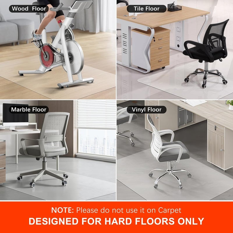 Vicwe Chair Mat for Hardwood Floor, 46” x 72” Large Office Chair Mats, Clear Floor Protector Mat, Easy Rolling Chair Mats for Office Home, Easy to Clean (Rectangle) - Image 5